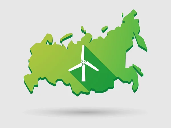 Rosja ikonę mapy z generatora wiatru — Wektor stockowy