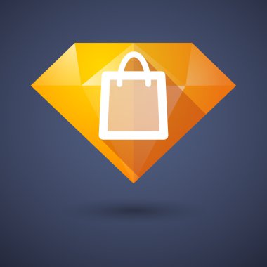 Baklava simgesini bir alışveriş çantası ile