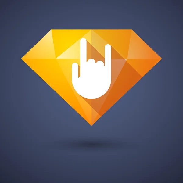 Ícone de diamante com uma mão — Vetor de Stock