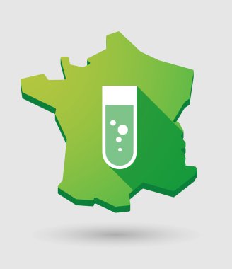  Kimyasal bir tüp ile Fransa yeşil harita simgesi