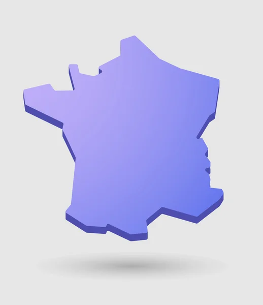 Purple France map icon — Stock Vector