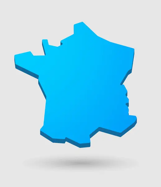 Blue France map icon — Stock Vector