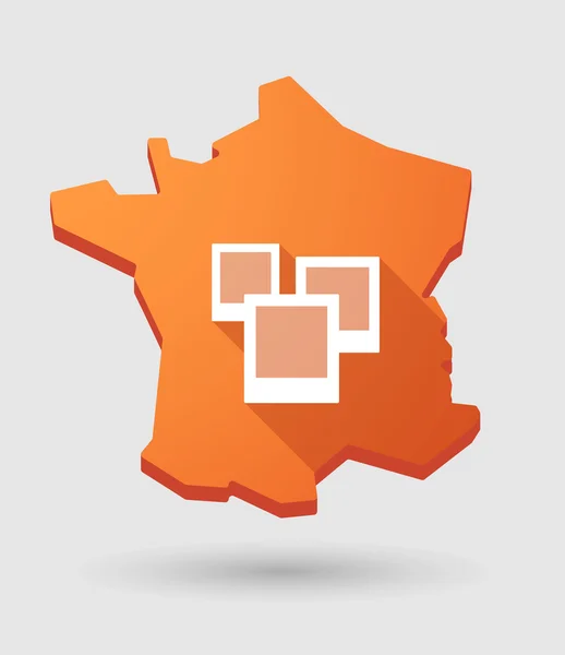 Fransa harita simgesini bir fotoğraf grup ile — Stok Vektör