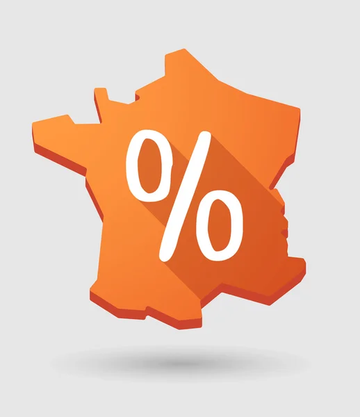 法国地图图标以折扣号 — 图库矢量图片
