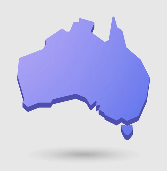 Paarse Australië kaart shapepictogram — Stockvector