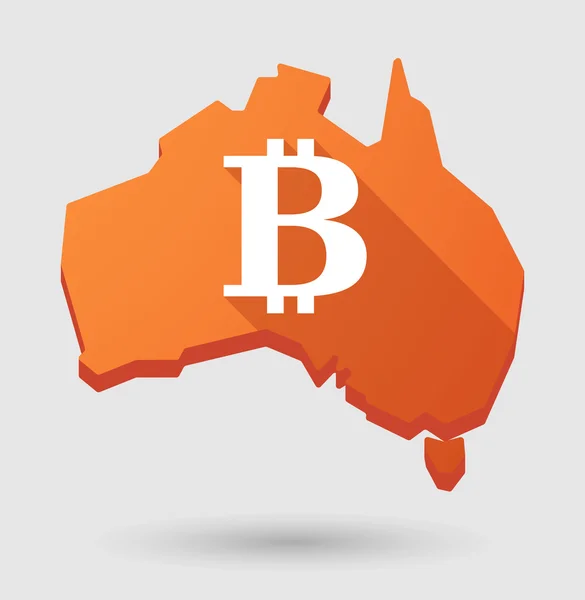 Avustralya harita simgesini para birimi işaretiyle — Stok Vektör