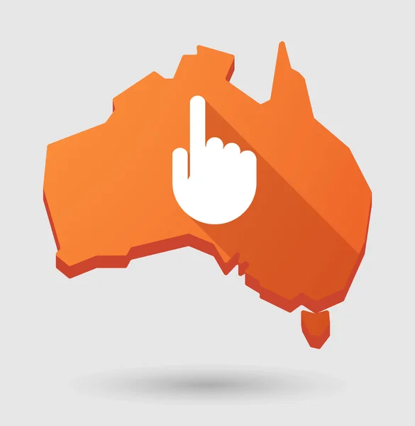 手でオーストラリア地図アイコン — ストックベクタ