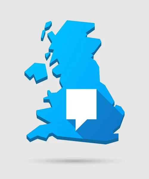 Ícone de mapa do Reino Unido com uma dica de ferramenta —  Vetores de Stock