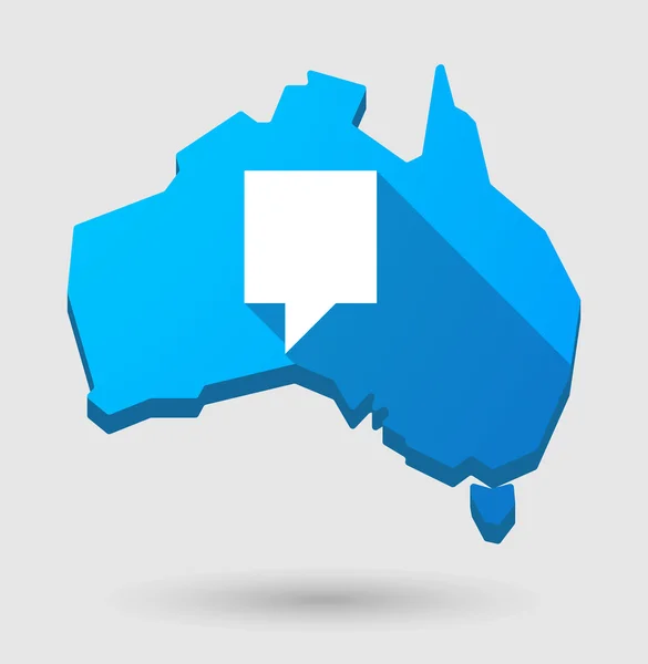 長い影オーストラリア地図アイコンとツールヒント — ストックベクタ