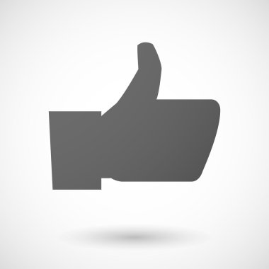 Beyaz arkaplanda el simgesi