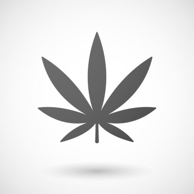 marihuana yaprağı simgesi beyaz arka plan üzerinde