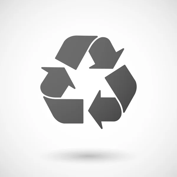 Recycling-Symbol auf weißem Hintergrund — Stockvektor