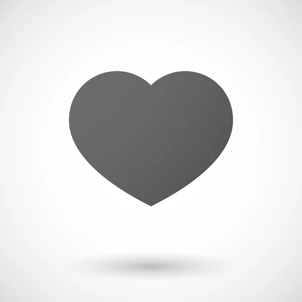 Icono del corazón sobre fondo blanco — Vector de stock