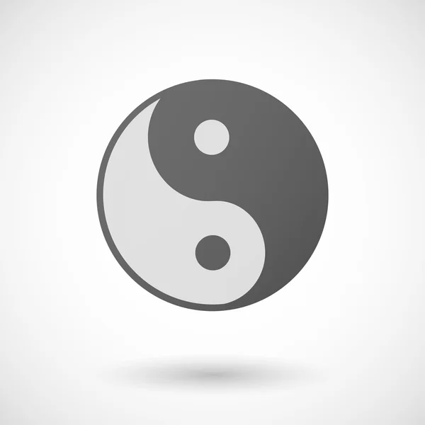 Ying yang  icon on white background — Stock Vector