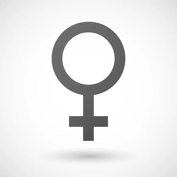 Kvinnlig symbol på vit bakgrund — Stock vektor