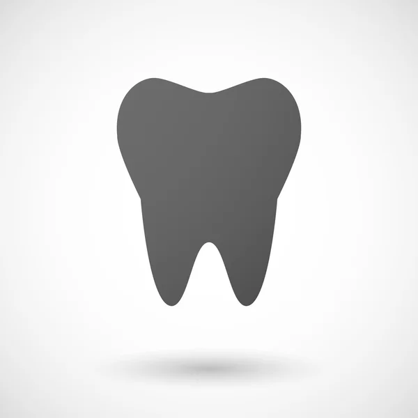 Ícone de dente no fundo branco — Vetor de Stock