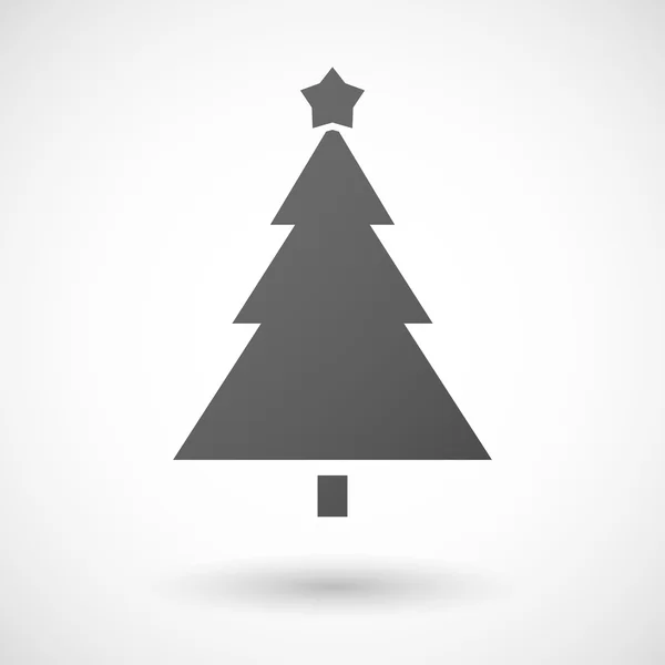 Juletræ ikon på hvid baggrund – Stock-vektor