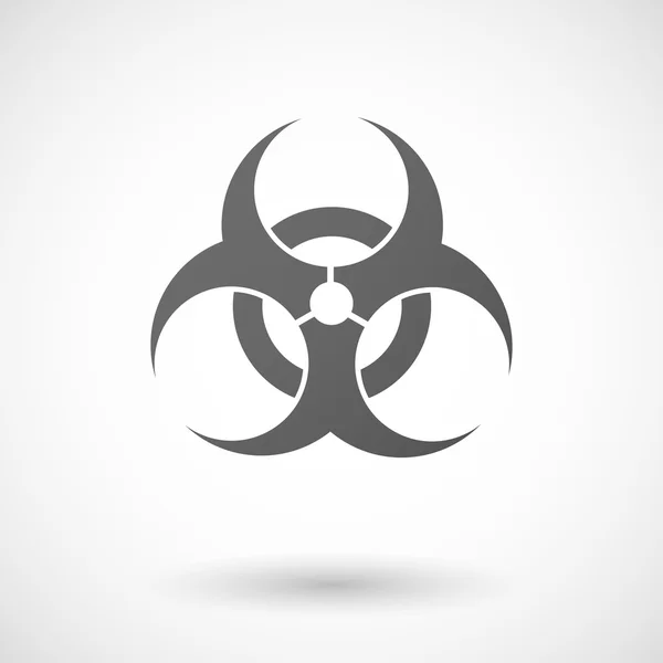 Biohazard symbol på vit bakgrund — Stock vektor