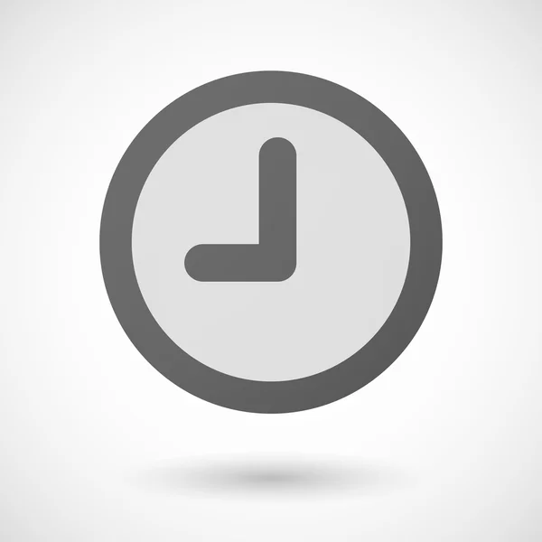 Icono del reloj sobre fondo blanco — Vector de stock