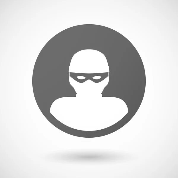 Hırsız simgesi beyaz arka plan üzerinde