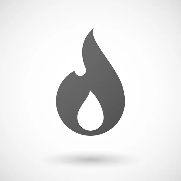 Flame  icon on white background Royalty Free Stock Vectors