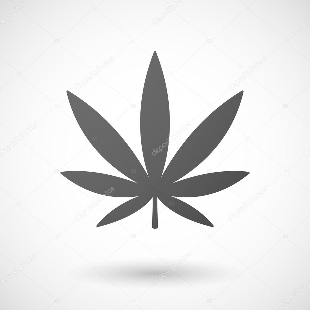 marijuana leaf  icon on white background
