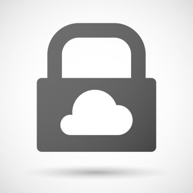Kilit simgesi ile bir bulut