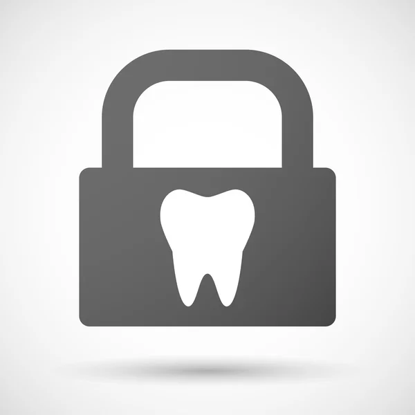 Ikona zámku s zub — Stockový vektor