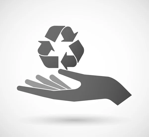 Mano dando una señal de reciclaje — Vector de stock