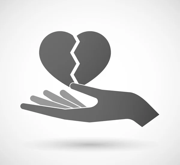 Main donnant un cœur — Image vectorielle