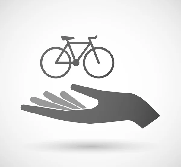 Bir bisiklet veren el — Stok Vektör