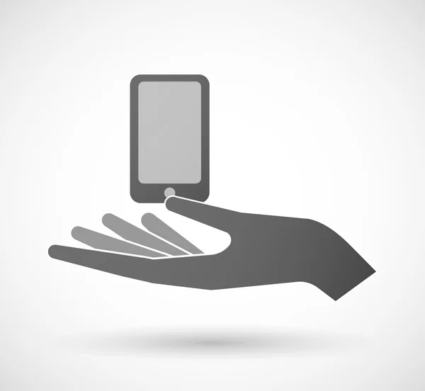 Hand giving a phone — Stock Vector