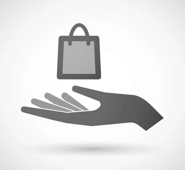 Hand att ge shoppingkassar — Stock vektor