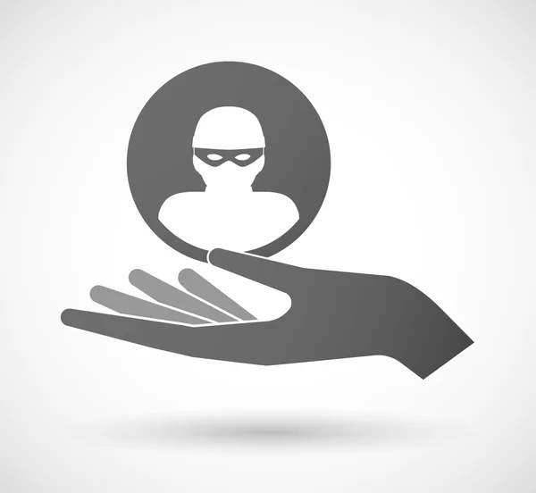 Hand giving a thief — Stock Vector