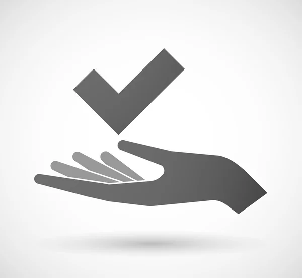 Hand giving a check mark — Stock Vector