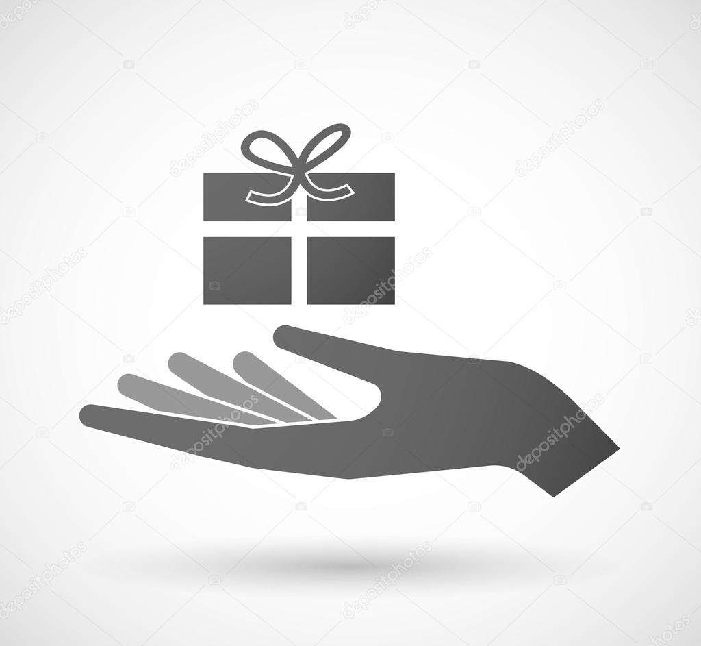 Hand giving a present