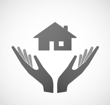 İki el bir ev sunan