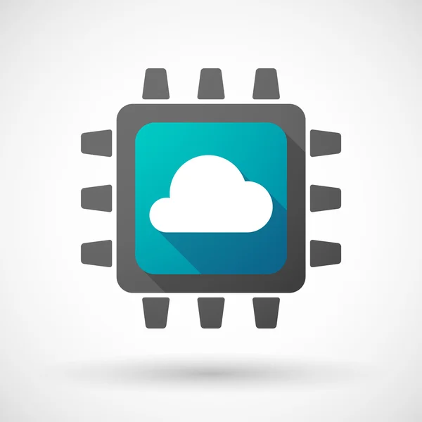 CPU icon with a cloud — Stock Vector