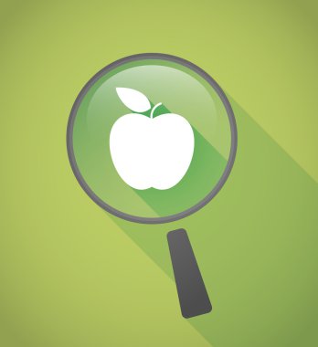 Büyüteç simgesini bir meyve