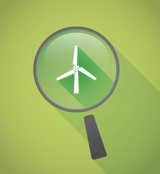 Lupensymbol mit Windgenerator — Stockvektor