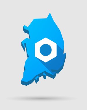  Bir somun ile mavi Güney Kore Haritası