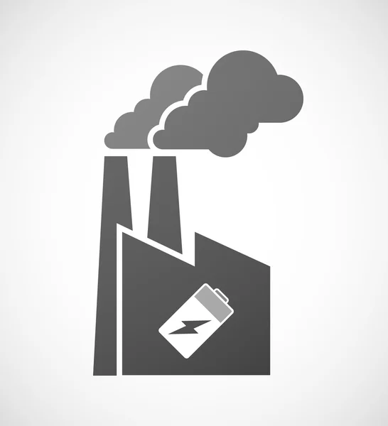 Przemysłowe fabryka ikona baterii — Wektor stockowy