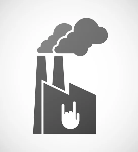 Fabryka ikona ręką rock — Wektor stockowy