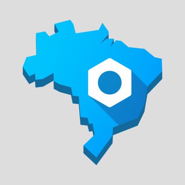 Mavi Brezilya harita bir somun