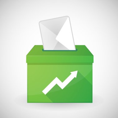 Yeşil oy sandığı bir grafik ile