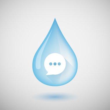 Komik bir balon ile su damlası