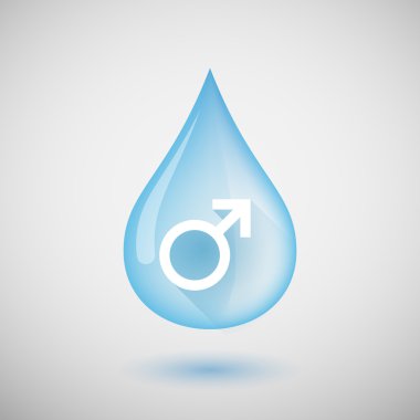 Su damlası erkek işaretiyle