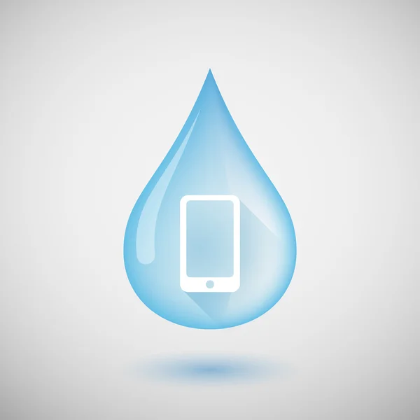 Waterdruppel met een telefoon — Stockvector