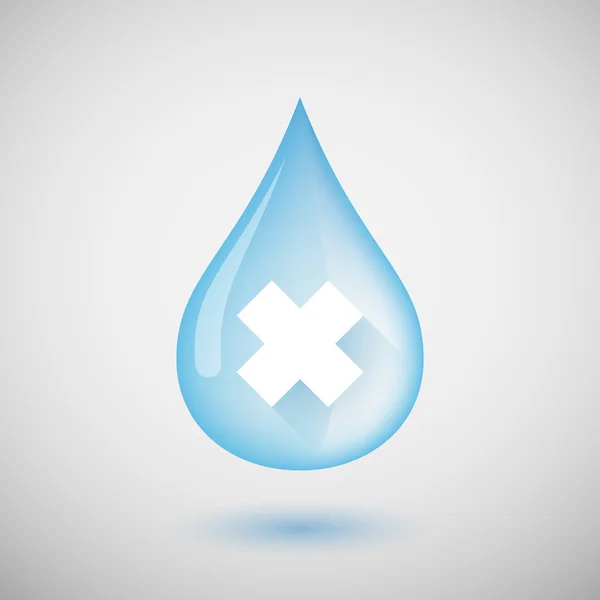 Water drop with an irritating substance sign — Stock Vector