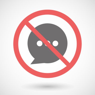 Komik bir balon ile yasak sinyal